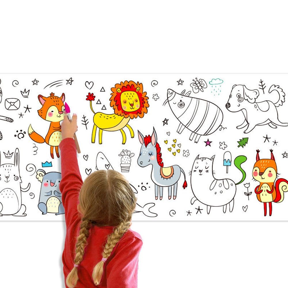 Kids Educational Workbooks - Наклейка-свиток для рисования: Цветные рулонные заготовки