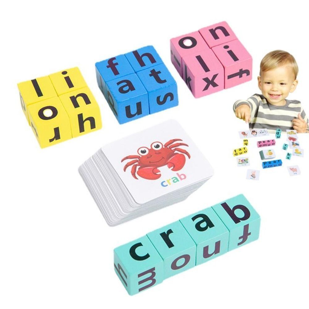 Flash Card Alphabet - Игровые карточки для обучения детей, деревянные