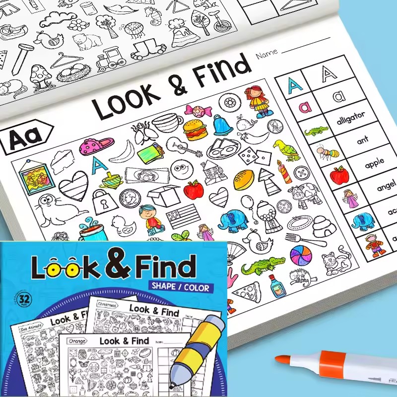 Kids Education And You - Книжка-раскраска для малышей, 32-страничная книга для