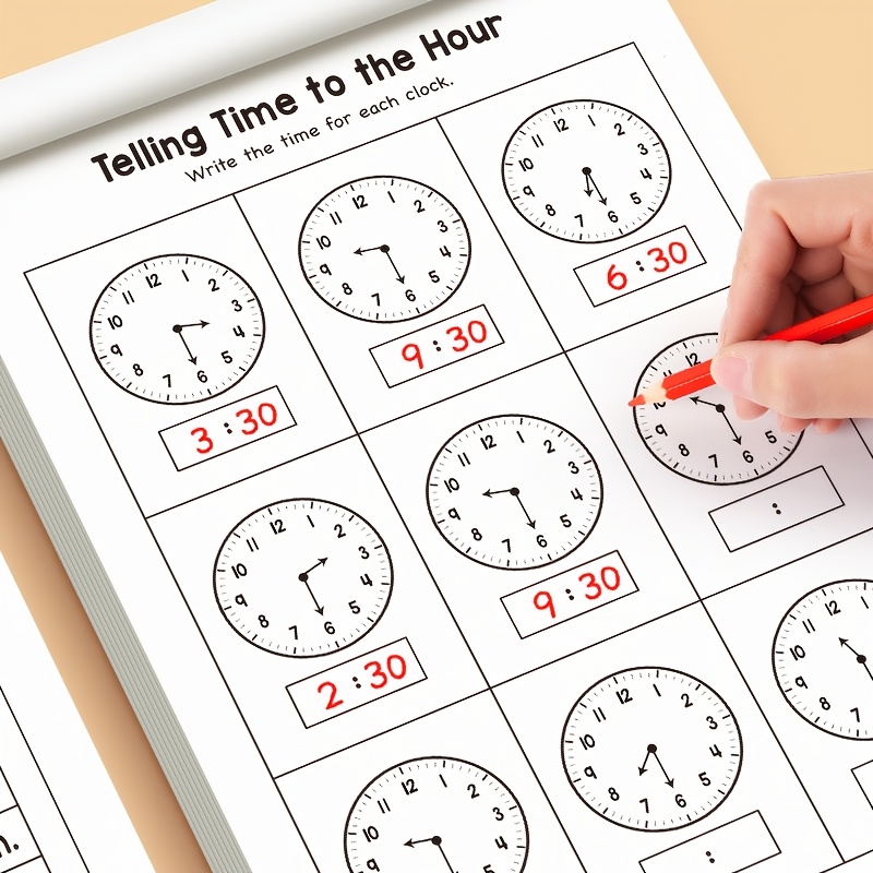 Kids Educational Workbooks - Рабочая тетрадь для обучения определению времени